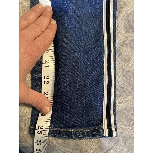 LOFT Womens Mid Rise Side Stripe Modern Skinny Jeans 2 P Mid Rise Denim Stretch - Picture 11 of 12